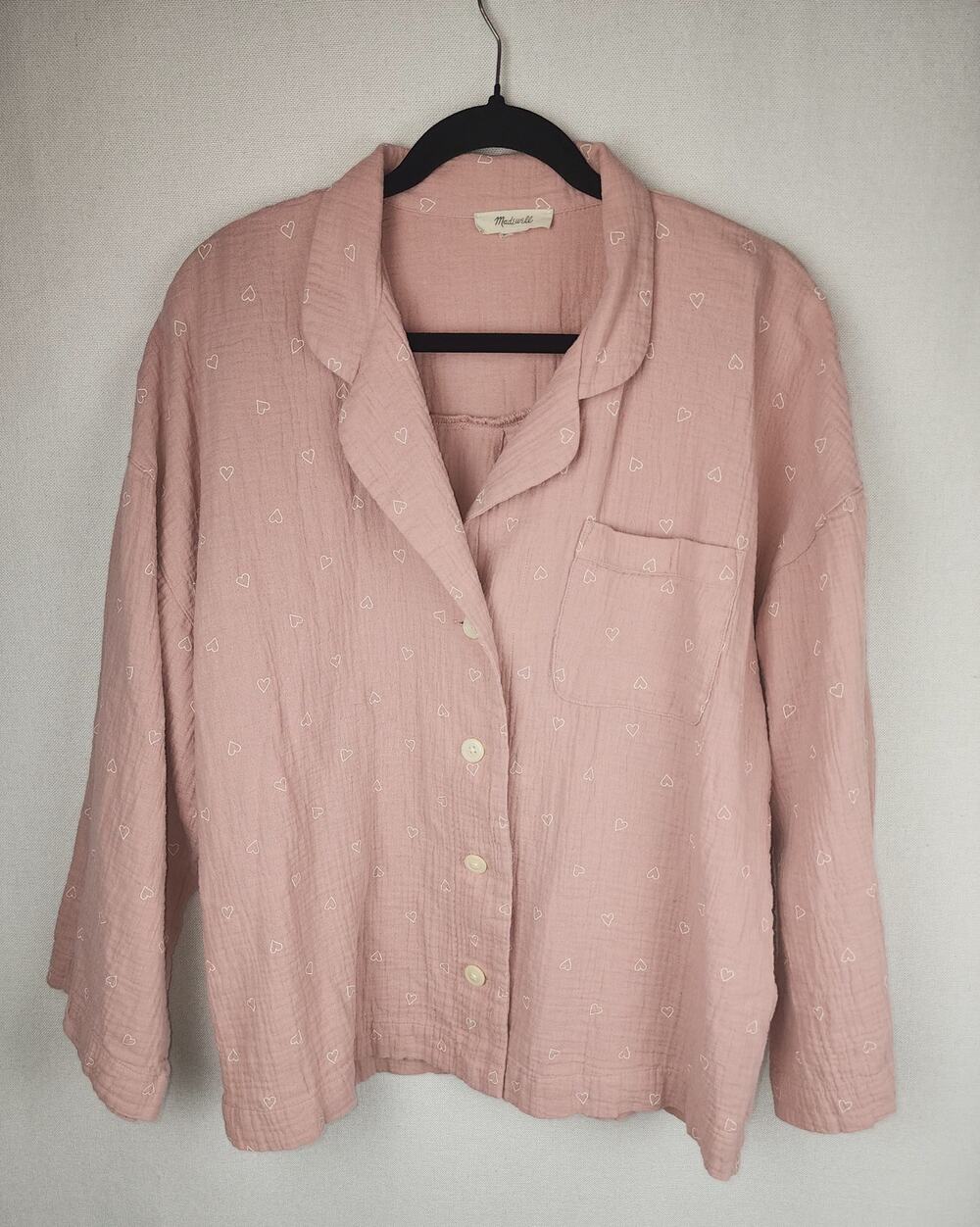 Madewell PJ Top Womens L quilted cottagecore Prairiecore cozycore fairycore